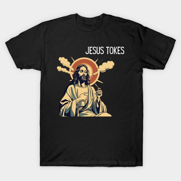 JESUS MEME - Divine Hits: Jesus tokes T-Shirt by Klau